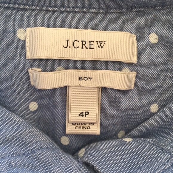 J. Crew Chambray Polka Dot Boy Shirt - Picture 5 of 7
